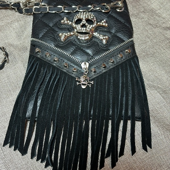 2/$30 Skull Rhinestone Studded Crossbody bag - Picture 8 of 9